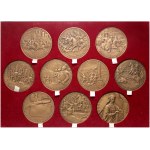 Third Republic, set of 10 TWO medals, outstanding leaders and commanders part 4