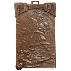 Polska, plakieta pamiątkowa 1 Sierpnia 1914-1917