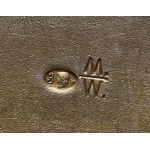 Srebrna papierośnica z monogramem SP