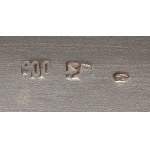 Srebrna papierośnica z monogramem FZ, dla lekarza 1923