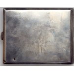 Silver cigarette case with dedication and monogram SG 1945
