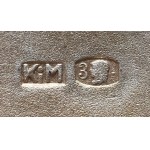 Srebrna papierośnica z monogramem KZ, Krupski i Matulewicz 1927