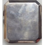 Silver cigarette case with HB monogram, Birmingham 1923
