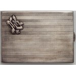 Silver cigarette case with NK monogram and dedication 1945, Stanislaw Kulesza