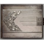 Silver cigarette case with monogram JR