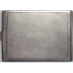 Silver cigarette case with FF monogram and dedication 1951