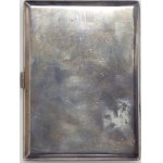 Silver cigarette case with 4 monograms, Krupski and Matulewicz