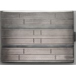 Silver cigarette case, with original tag