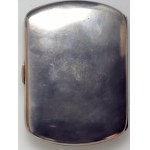Silver cigarette case, with floral motif