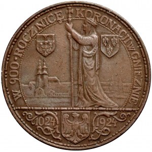 II RP, medal z 1924 roku, 900. Rocznica Koronacji Bolesława Chrobrego