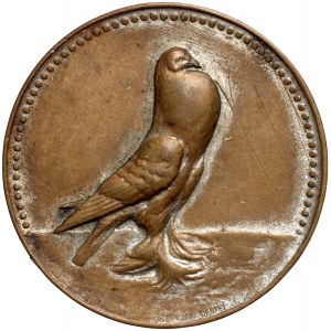 II RP, medal z 1930 roku, Wlkp. Tow. Hod. Gołębi, Polonia, Poznań 4-6. I. 30.