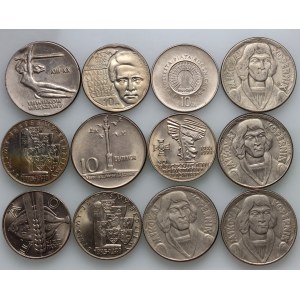 PRL, zestaw monet 10 złotych z lat 1959-1971, (12 sztuk)