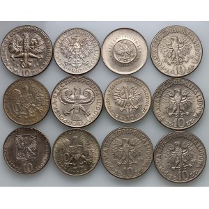 PRL, zestaw monet 10 złotych z lat 1959-1971, (12 sztuk)