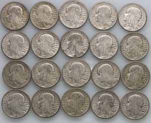 II RP, set of 2 gold coins, Head of a Woman, (20 pieces)