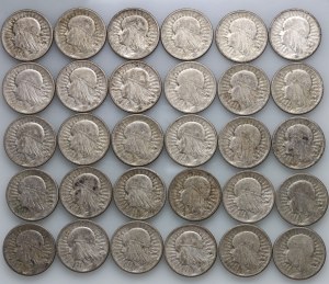 II RP, 2 gold coin set, Head of a Woman, (30 pieces)