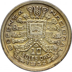 Peru, Token 10 sols 1932, Warrior, Lima