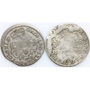 Jan III Sobieski, zestaw szóstaków z lat 1677-1679, (2 sztuki)