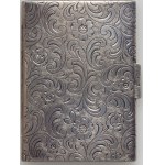 Silver cigarette case with floral ornaments