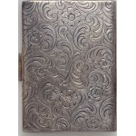 Silver cigarette case with floral ornaments
