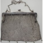 Silver ball handbag, studded
