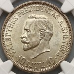 Lithuania, 10 Litas 1938, 20th Anniversary of the Republic, A. Smetona
