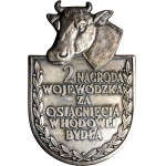 Poland, one-sided plaque, 2nd Provincial award for achievements in cattle breeding