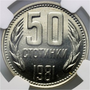 Bulharsko, 50 stotinki 1981, 1300 let Bulharska