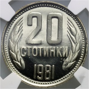 Bulgaria, 20 Stotinki 1981, 1300 years of Bulgaria