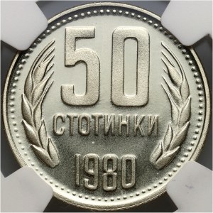 Bulharsko, 50 stotinki 1980, Sofia