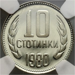 Bulgaria, 10 Stotinki 1980, Sofia