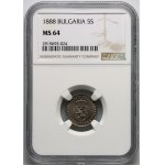 Bulgaria, Ferdinand I, 5 Stotinki 1888, Brussels