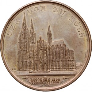 Germany, medal from 1880, Completion of the construction of the Cologne Cathedral