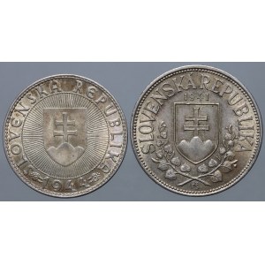 Slovakia, set of coins from 1941-1944, (2 pieces)