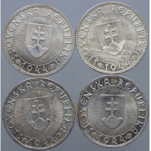 Slovakia, set of 10 Korun from 1944, (4 pieces)