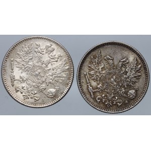 Finland, Nicholas II, set of 50 Pennia 1916-1917 S, Helsinki, (2 pieces)