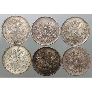 Finland, Nicholas II, set of coins from 1916-1917 S, Helsinki, (6 pieces)