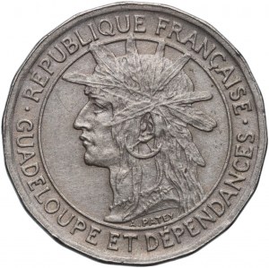 France, Guadeloupe, 50 Centimes 1921