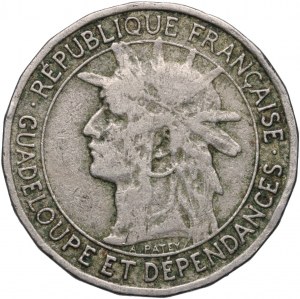 Francie, Guadeloupe, 1 frank 1903, nízká ražba