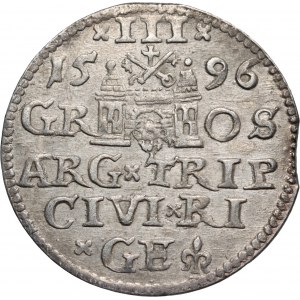 Zygmunt III Waza, trojak 1596, Ryga