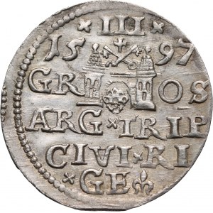 Zygmunt III Waza, trojak 1597, Ryga