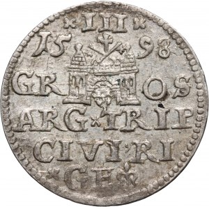 Zygmunt III Waza, trojak 1598, Ryga