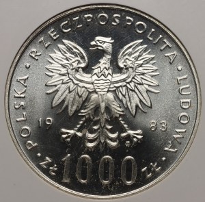 Polská lidová republika, 1000 zlotých 1983, Jan Pavel II.