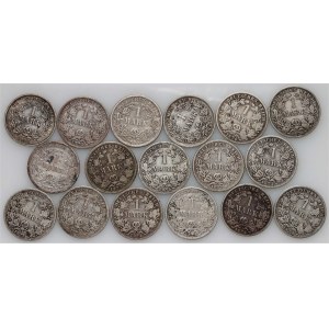 Germany, set of Mark coins from 1874-03, (17 pieces)