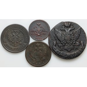 Russia, set of coins from 1796-1878, (4 pieces)