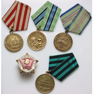 Rosja, ZSRR, zestaw odznaczeń, (5 sztuk)