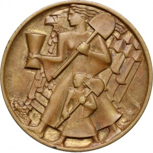 II RP, medal z 1936 roku, Budowa Kopca Józefa Piłsudskiego w Krakowie