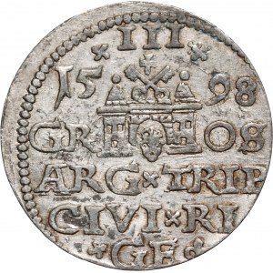 Zygmunt III Waza, trojak 1598, Ryga