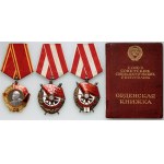 Russia, USSR, soldier set, Order of Lenin, Order of the Red Banner, second awarding of the Order of the Red Banner and awarding document, great rarity