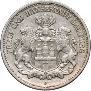Germany, Hamburg, 2 Mark 1902 J