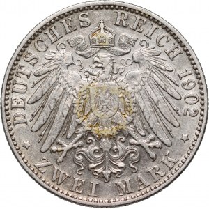 Germany, Hamburg, 2 Mark 1902 J